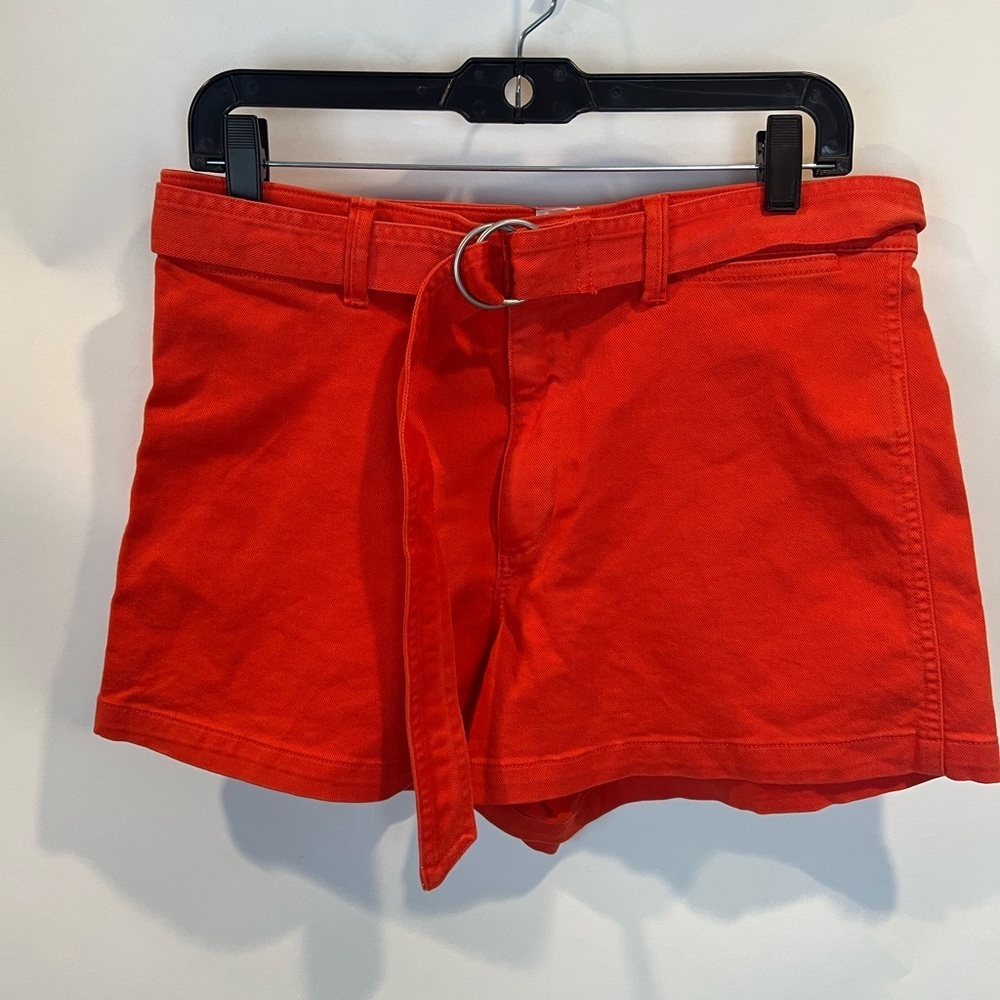 Gap 4” High Rise Orange Denim Shorts